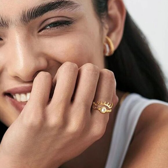 60 Pcs Gold Stackable Rings for Women, Knuckle Rings Chunky Gold Ring Set Dainty - Picture 2 of 9